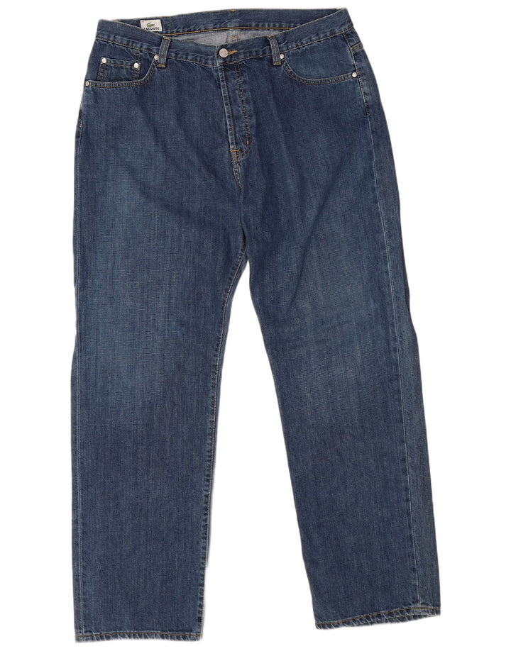 Lacoste Męskie proste dżinsy Rozmiar 48 XL W36 L31 Niebieska bawełna