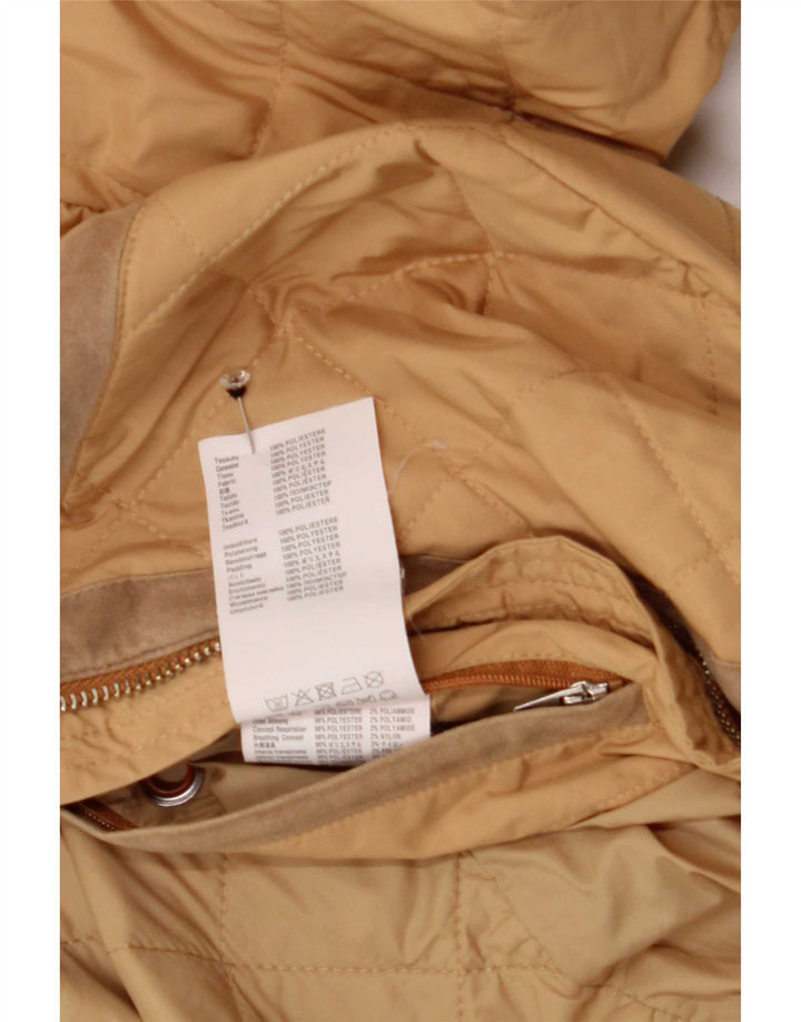 Damska pikowana kurtka Geox Oversize UK 10 Small Beżowy Poliester