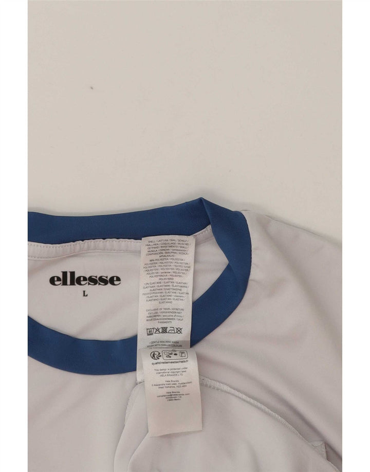 Ellesse Męski T-shirt Duży Biały Poliester