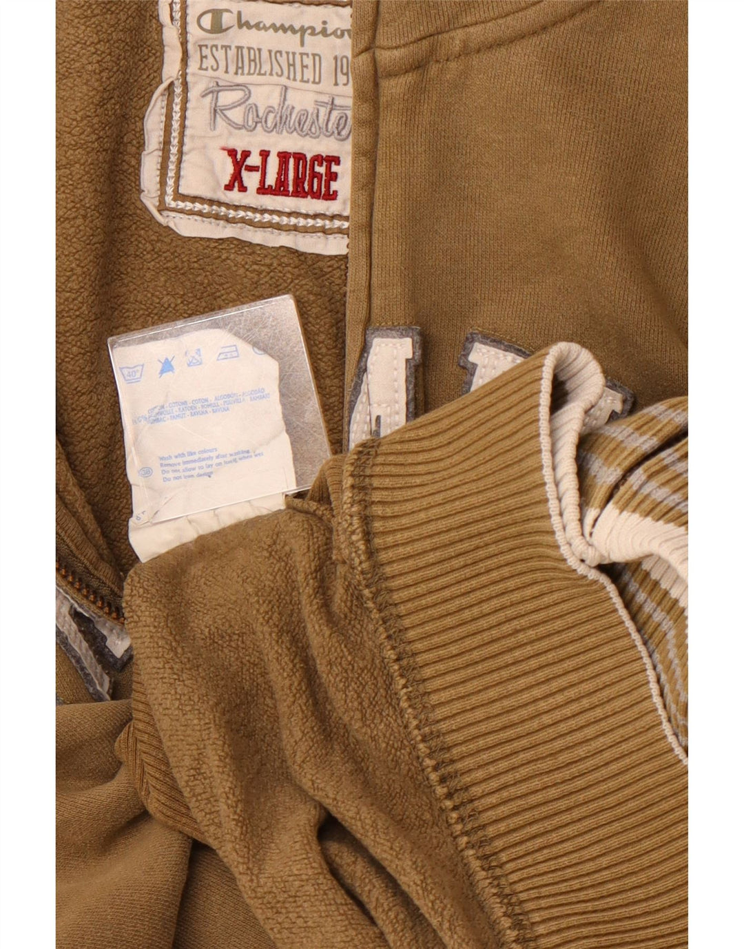 Kurtka damska CHAMPION Rochester Graphic dresowa UK 18 XL beżowa