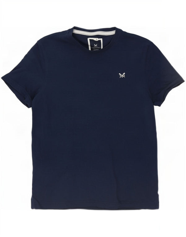 Crew Clothing Męski T-shirt Top Mały Granatowy Bawełniany