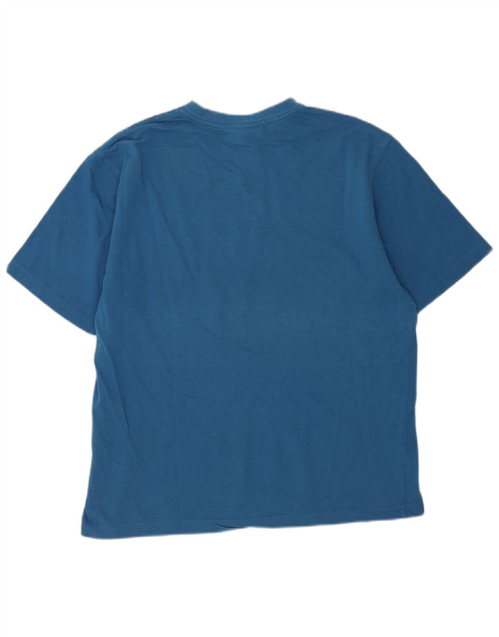 T-shirt męski Lacoste, rozmiar 5, duży, niebieski, bawełniany