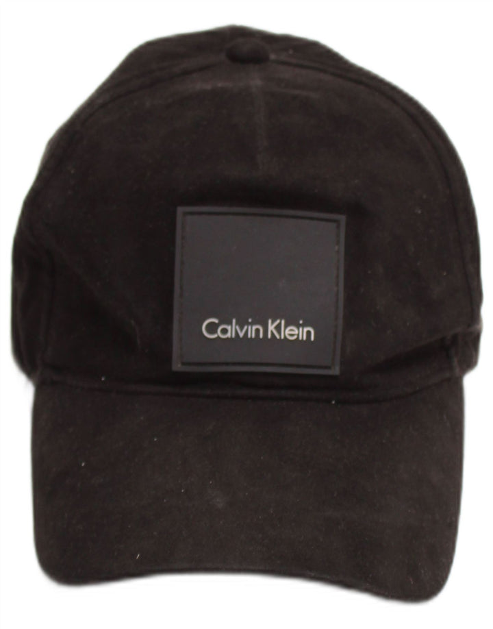 Męska czapka z daszkiem Calvin Klein z grafiką, jeden rozmiar, czarny poliester