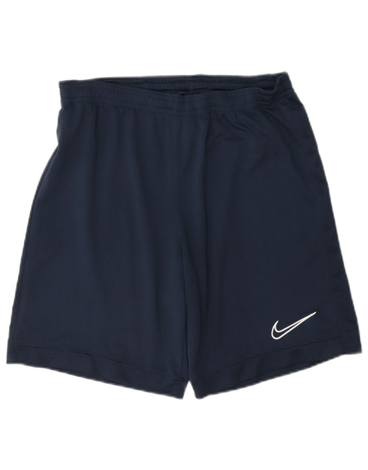 Męskie spodenki sportowe Nike Dri Fit, małe, granatowe, poliestrowe