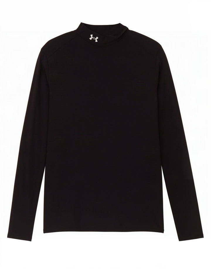 Męski top męski Under Armour Cold Gear z długim rękawem, średni czarny nylon