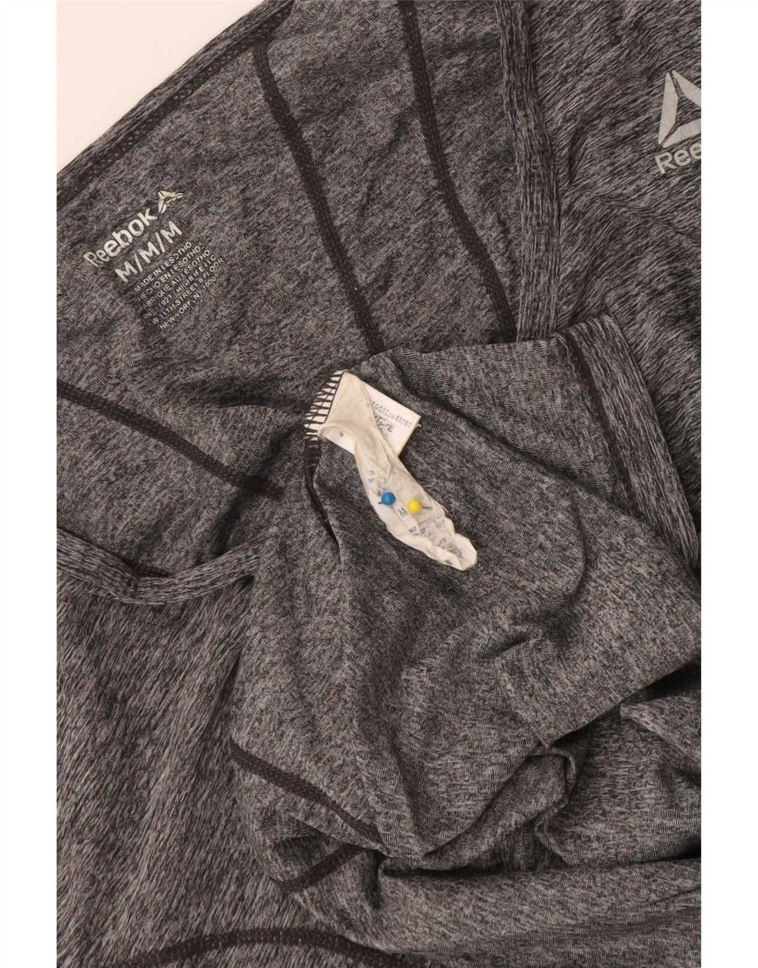 T-shirt damski Reebok Top UK 14 Średni szary, nakrapiany poliester