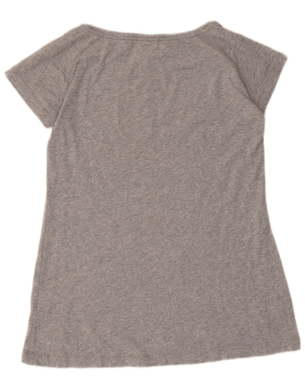 Champion Womens Herritage Fit Graphic T-Shirt Top UK 10 Small Grey