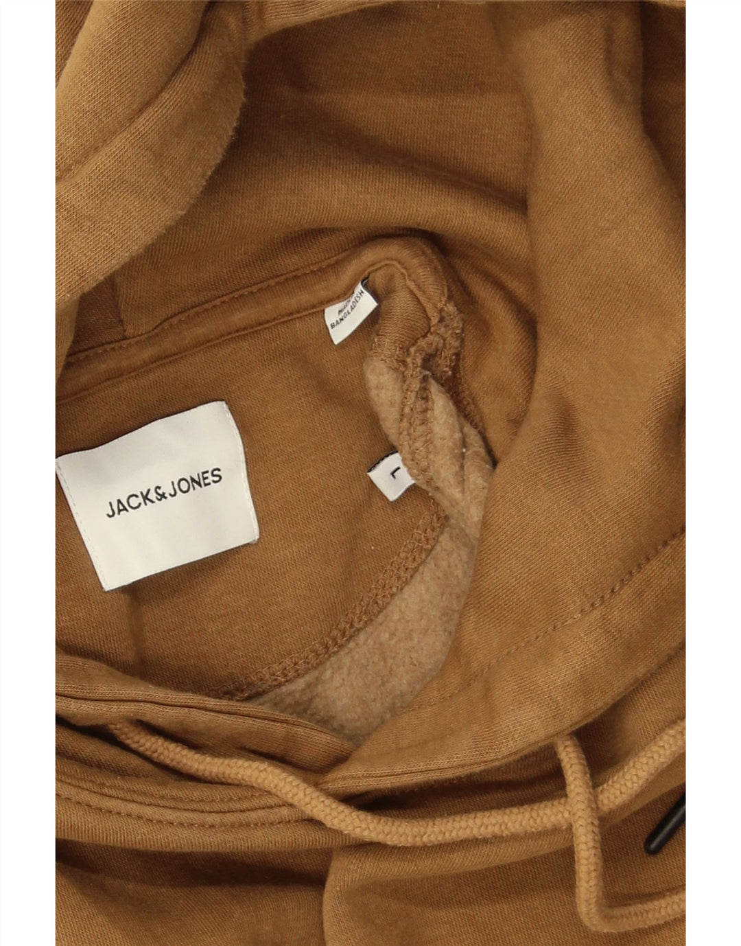 Męski sweter z kapturem Jack & Jones, duży, beżowy, bawełniany