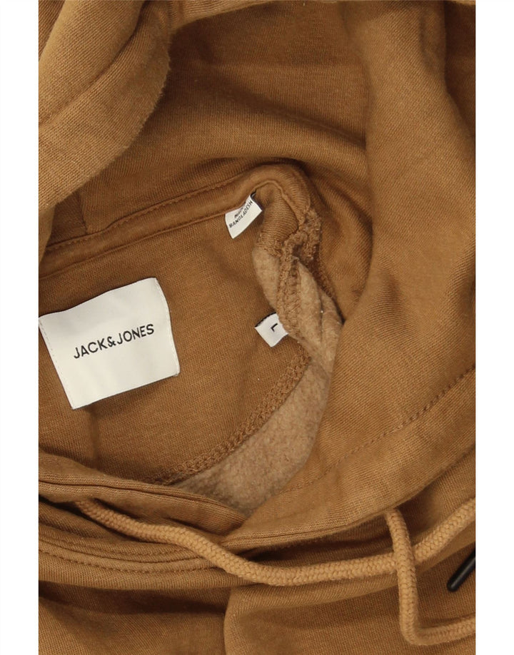 Męski sweter z kapturem Jack & Jones, duży, beżowy, bawełniany
