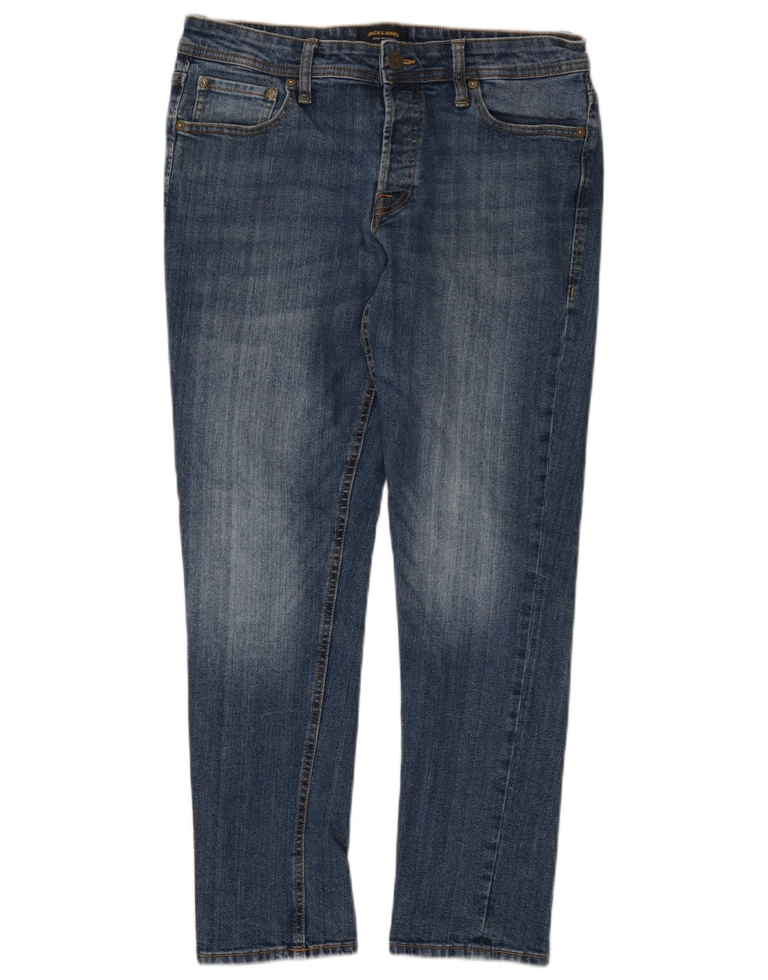 JACK & JONES Męskie jeansy slim W34 L30 Niebieskie, bawełniane