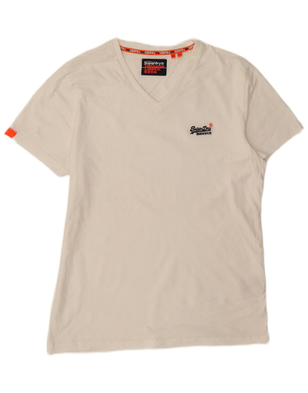 Męski T-shirt Superdry XL, biała bawełna