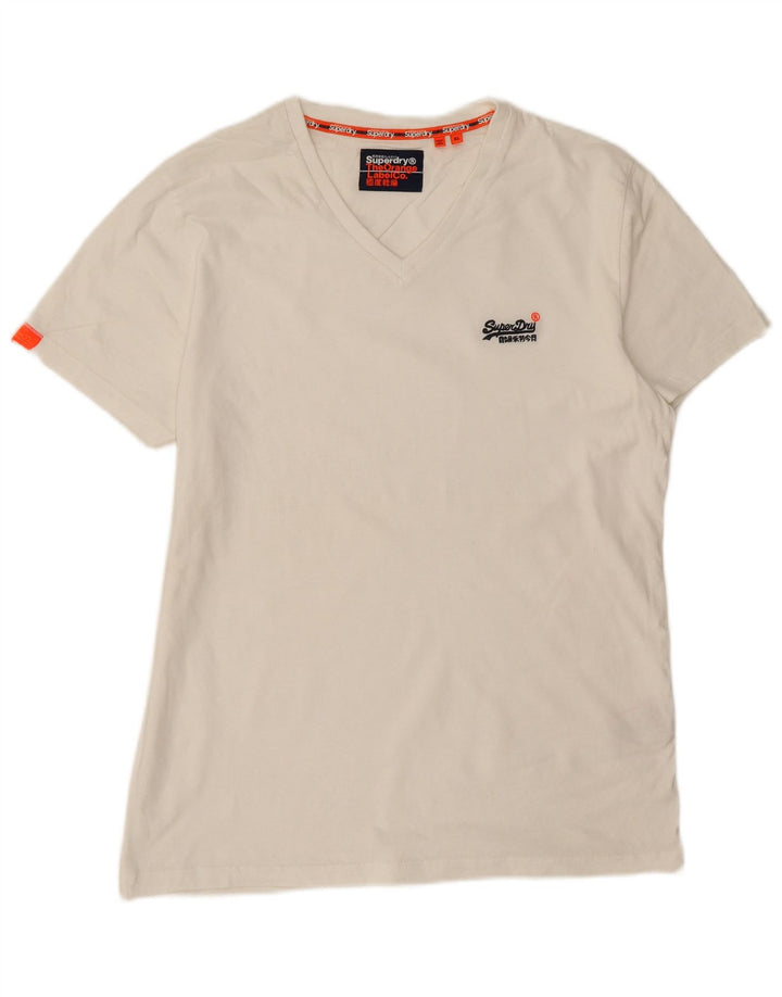 Męski T-shirt Superdry XL, biała bawełna