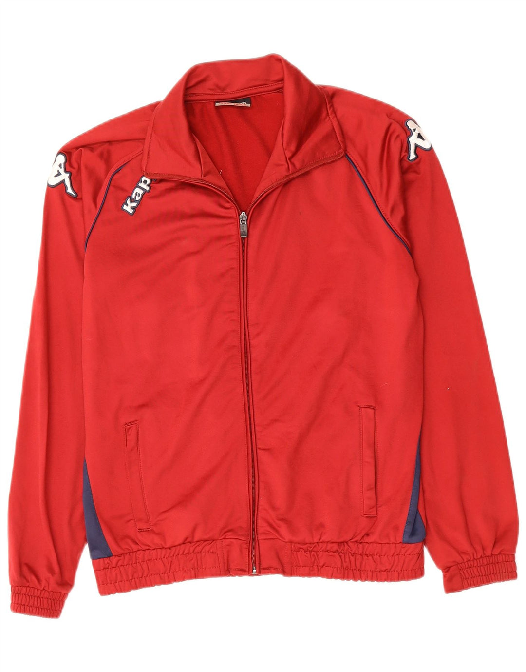 KAPPA Boys Graphic Tracksuit Top Jacket 13-14 Years Red Colourblock