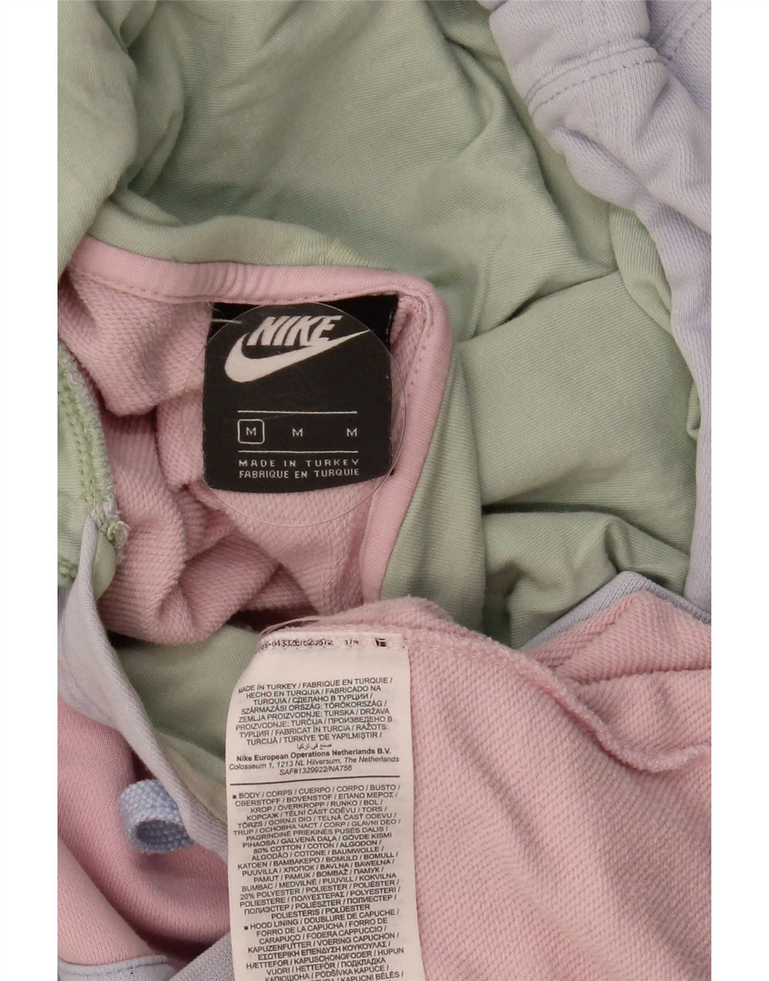 Damski sweter oversize z kapturem Nike UK 14 Średni, wielokolorowy blok kolorów