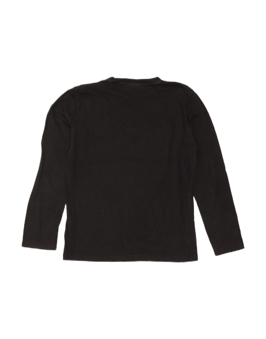 RICHMOND Mens Graphic Top Long Sleeve Medium Black Cotton
