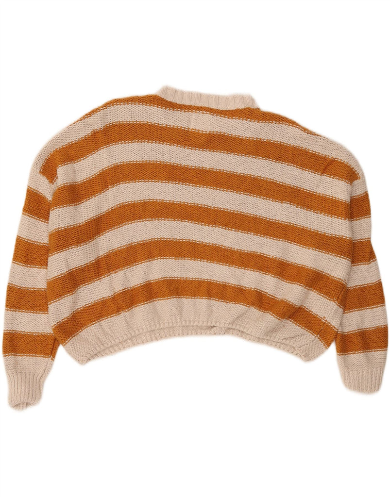 BILLABONG Womens Oversized Crew Neck Jumper Sweater UK 10 Small Orange Vintage Billabong and Second-Hand Billabong from Messina Hembry 