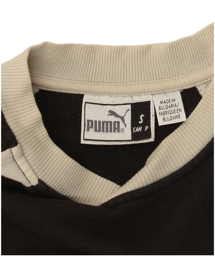 Męska bluza z grafiką Puma, mała czarna, z blokami kolorów