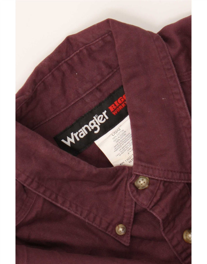 Koszula męska Wrangler, duża, bordowa, bawełniana
