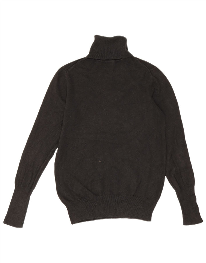Sweter damski Zara z wywijanym dekoltem UK 14, duży, czarny