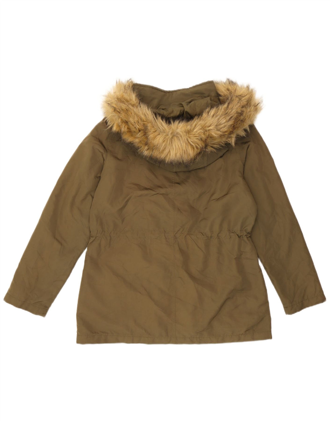 Marks & Spencer Damska kurtka przeciwdeszczowa z kapturem, oversize, UK 8, Small Khaki