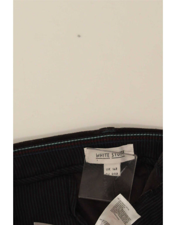 Damskie zwężane welurowe spodnie codzienne White Stuff UK 16 Large W36 L27 Black