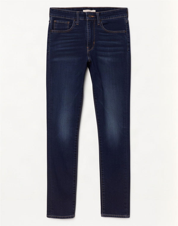Damskie jeansy Levi's 721 z wysokim stanem W27 L28 Granatowa bawełna