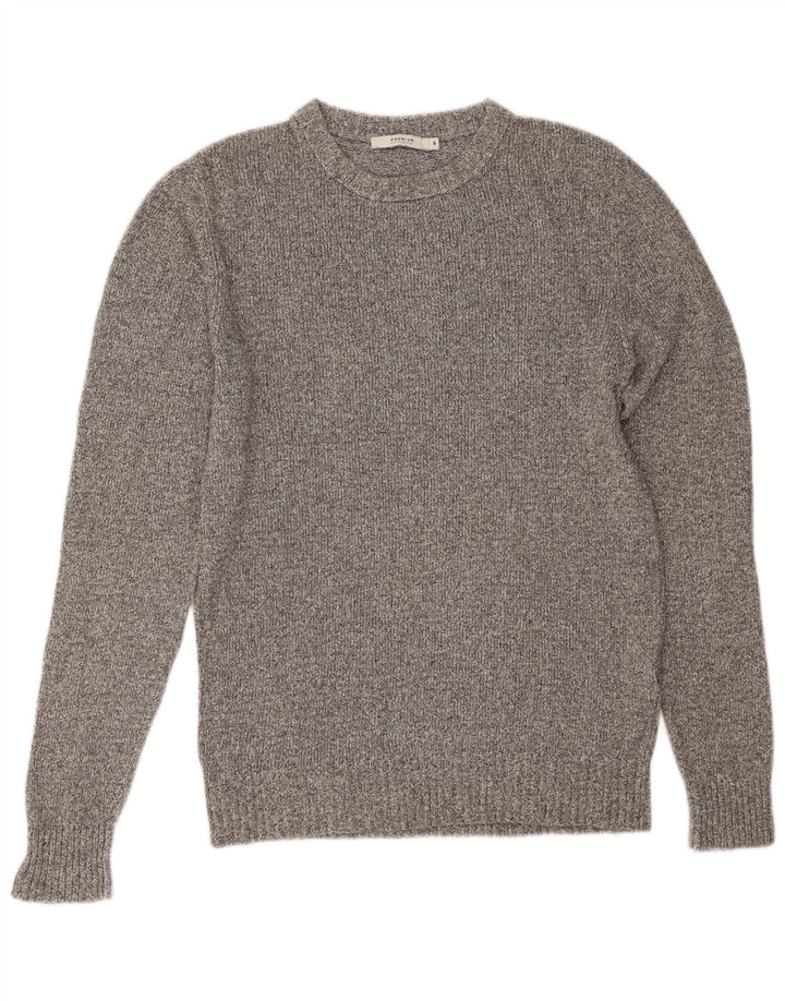 Męski sweter Jack & Jones z okrągłym dekoltem, mały, szary, bawełniany