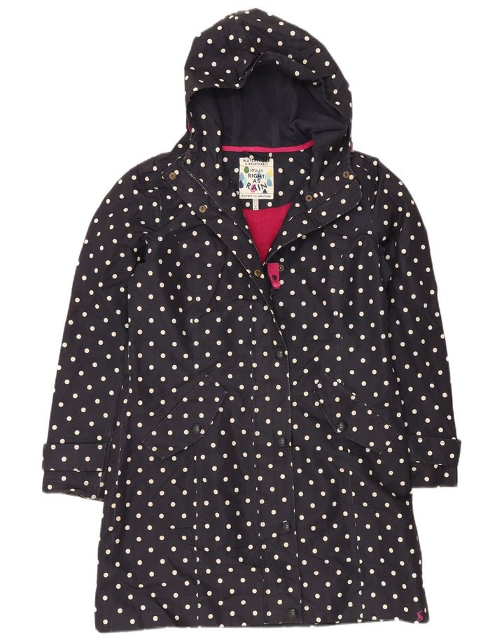 Damski płaszcz wiatrówka oversize JOULES UK 10, mały, granatowy w kropki