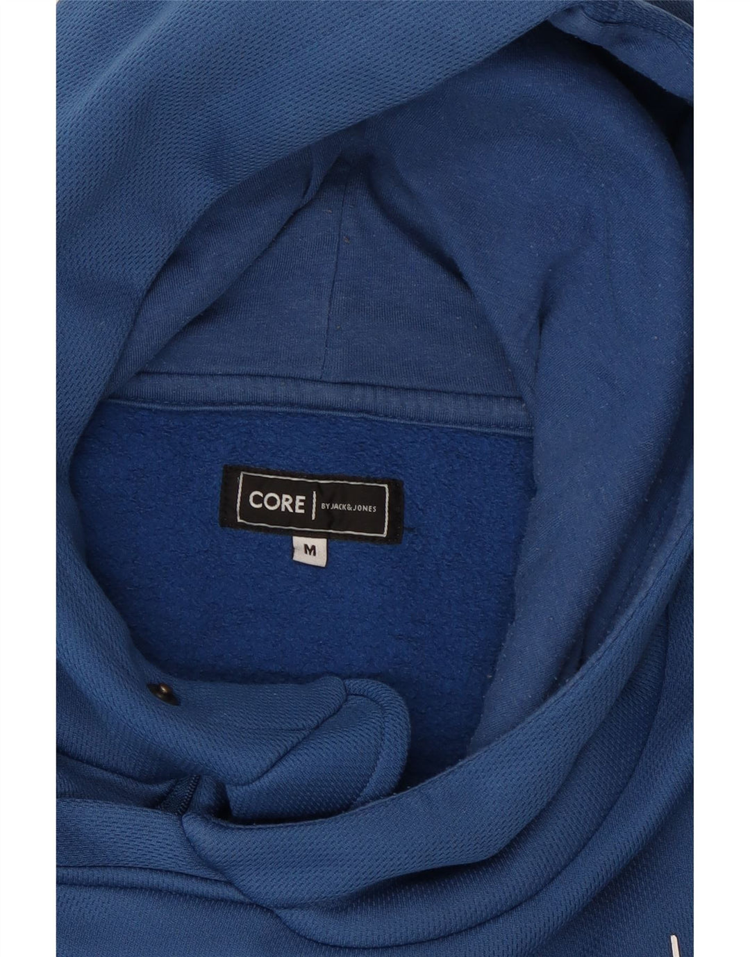 Męski sweter z kapturem Jack & Jones Core Graphic, średni niebieski, poliester
