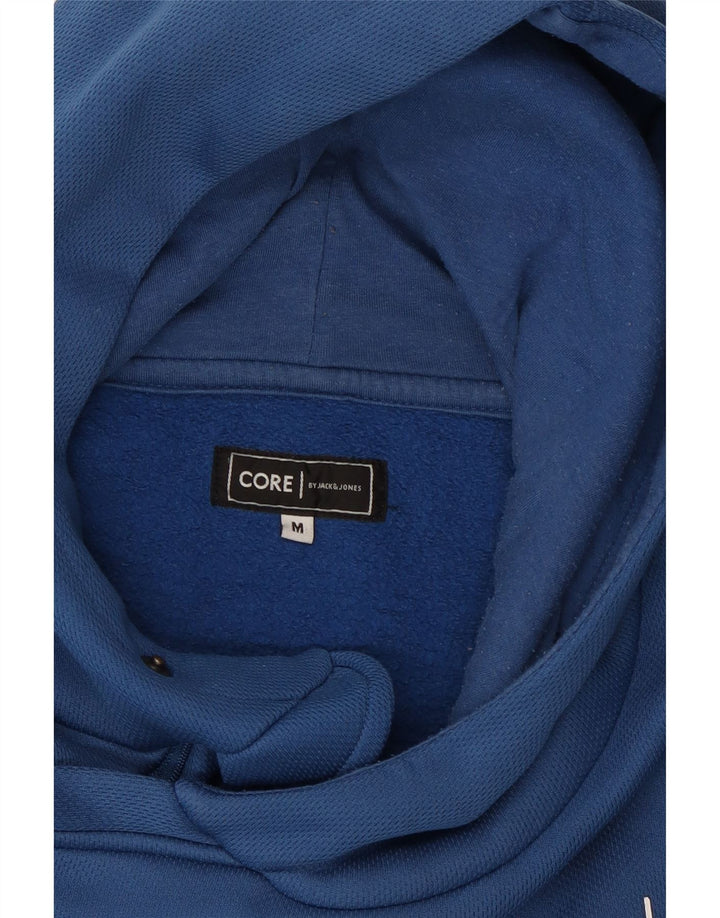 Męski sweter z kapturem Jack & Jones Core Graphic, średni niebieski, poliester