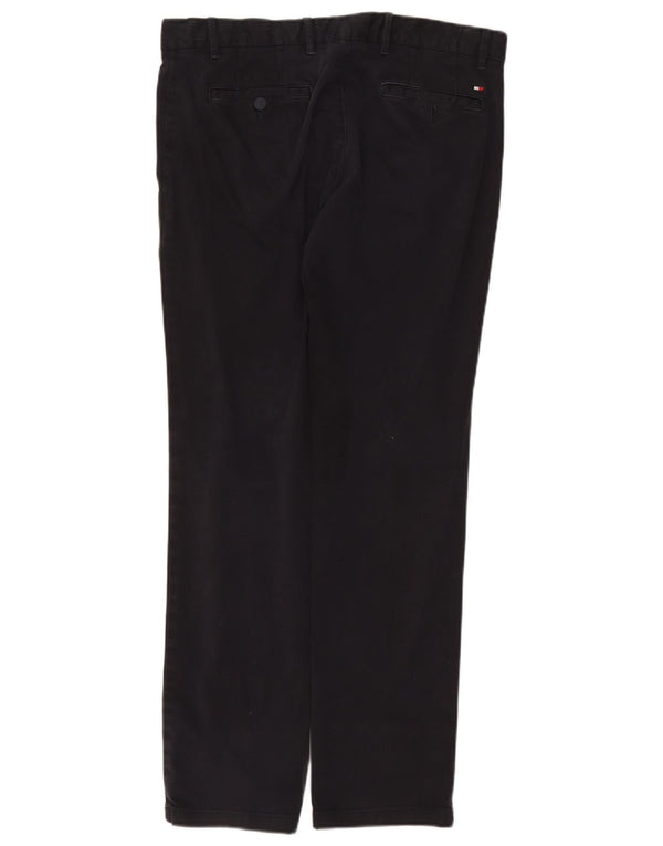 Męskie proste spodnie chino Tommy Hilfiger W36 L32 Granatowa bawełna