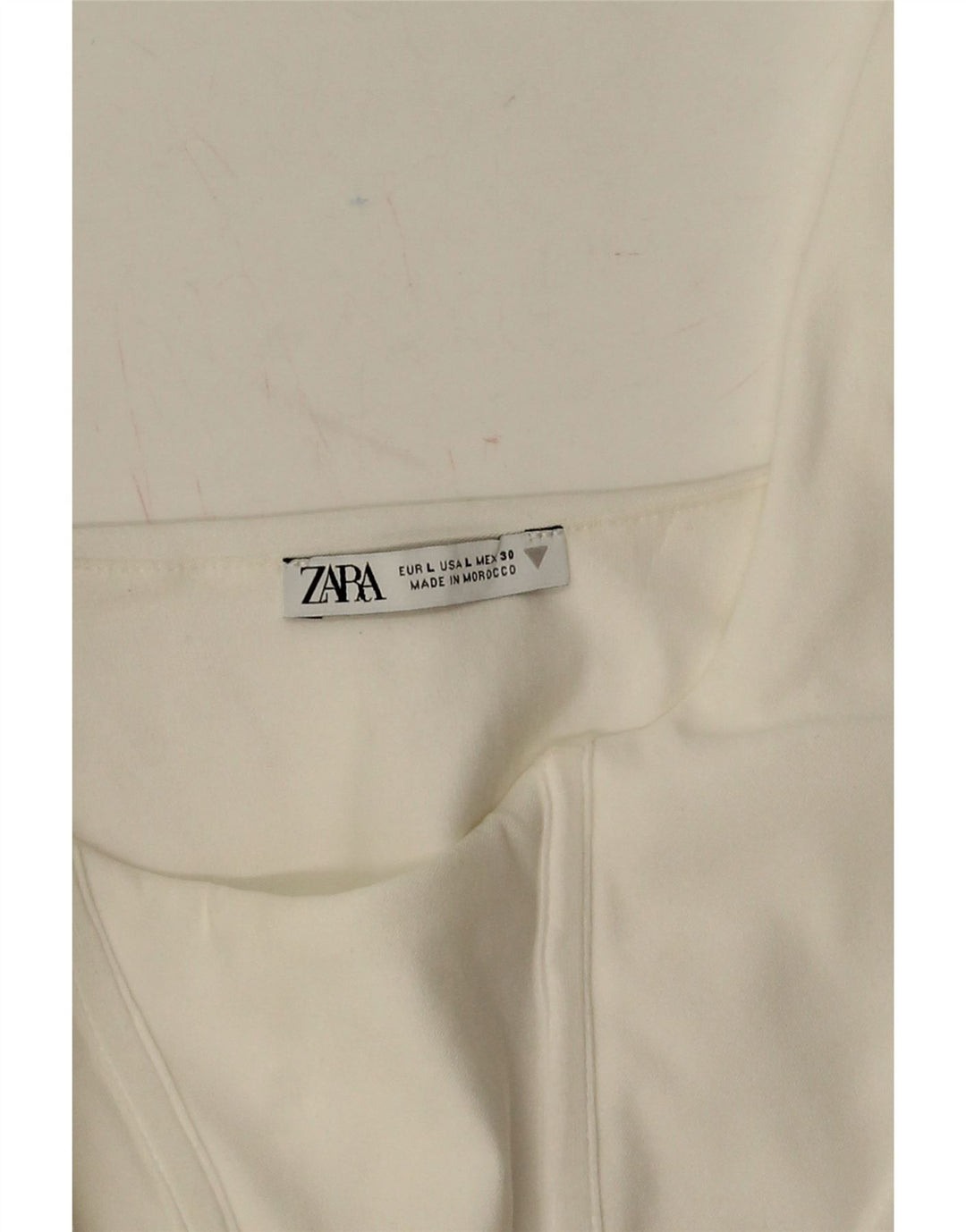 ZARA Womens Crop Top UK 14 Large White Vintage Zara and Second-Hand Zara from Messina Hembry 