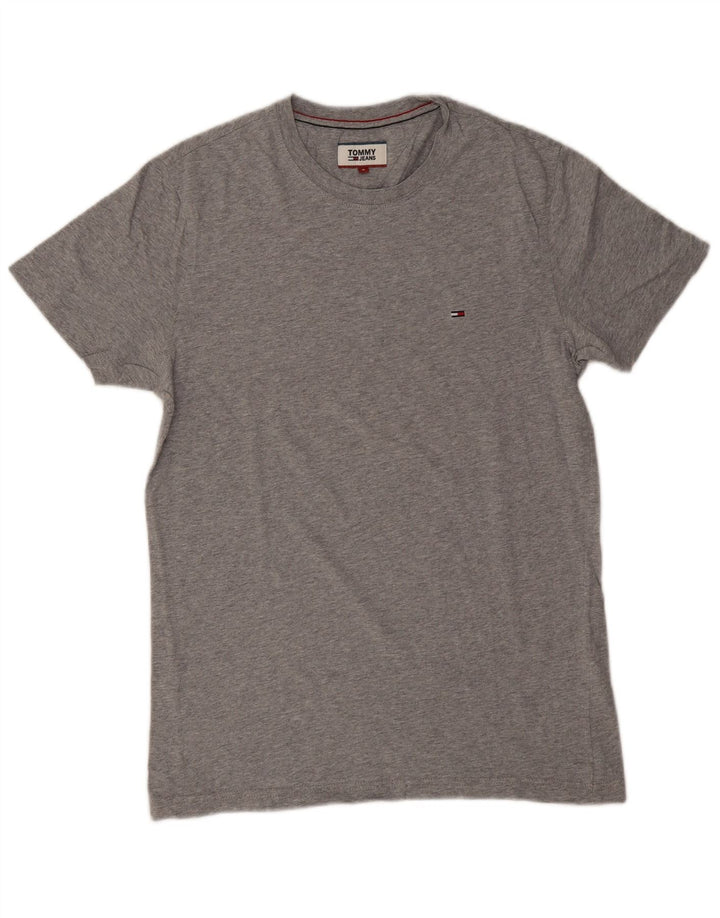 T-shirt męski Tommy Hilfiger, mały, szary, bawełniany