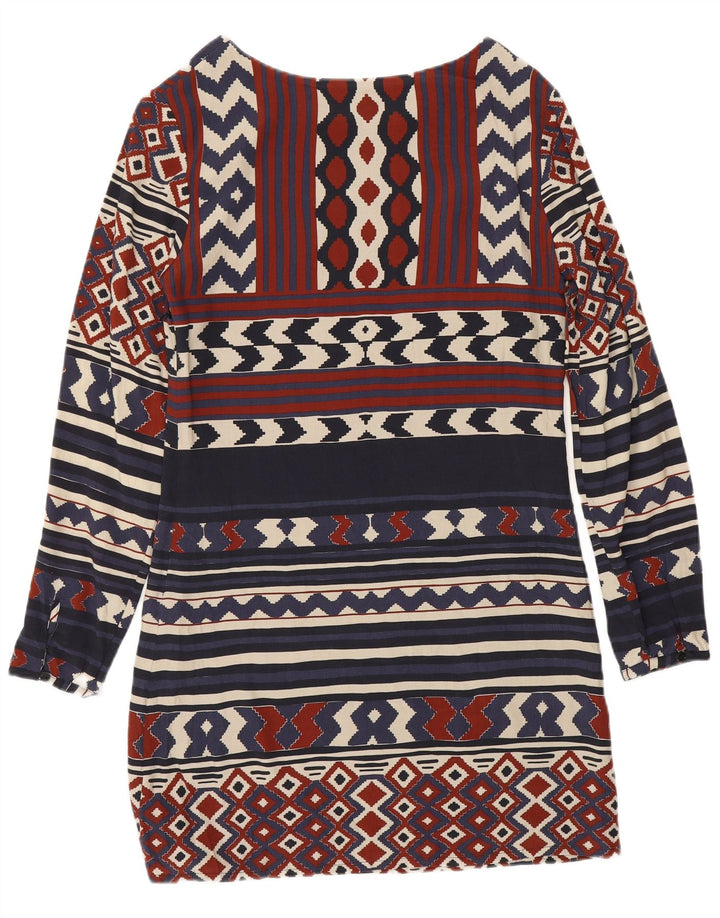 Damska sukienka płaszczowa z długim rękawem Desigual EU 36, mała, granatowa, geometryczna