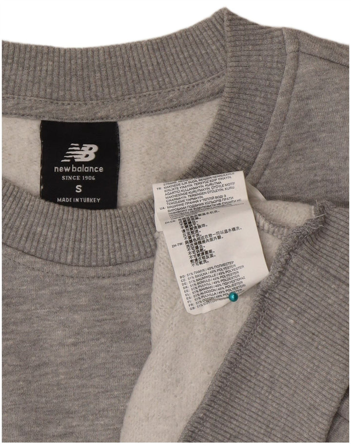 Męska bluza z grafiką New Balance, mała, szara, bawełniana
