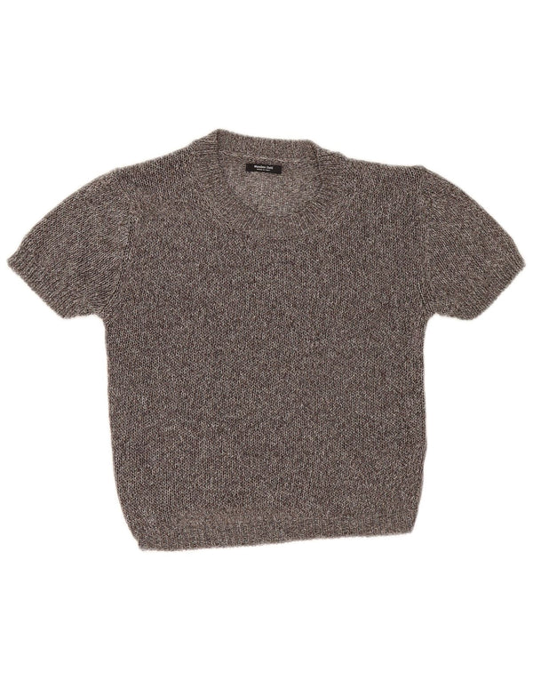 Damski sweter Massimo Dutti z dekoltem w łódkę UK 6 XS Szary nakrapiany