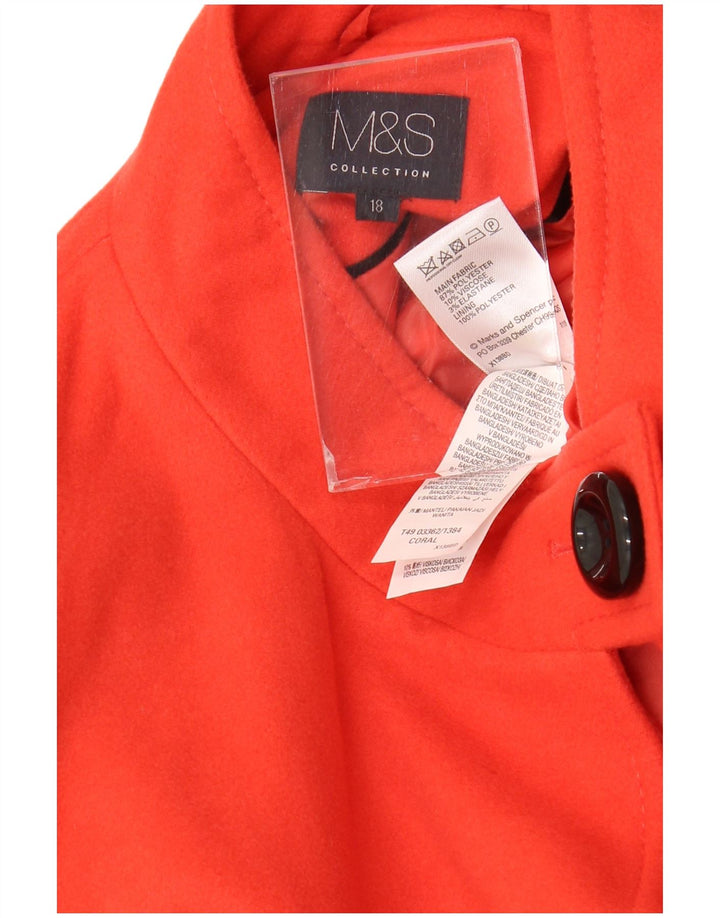 Marks & Spencer Płaszcz damski UK 18 XL, pomarańczowy, poliester