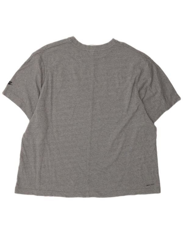 Męska koszulka Nike Dri Fit, 2XL, szara bawełna