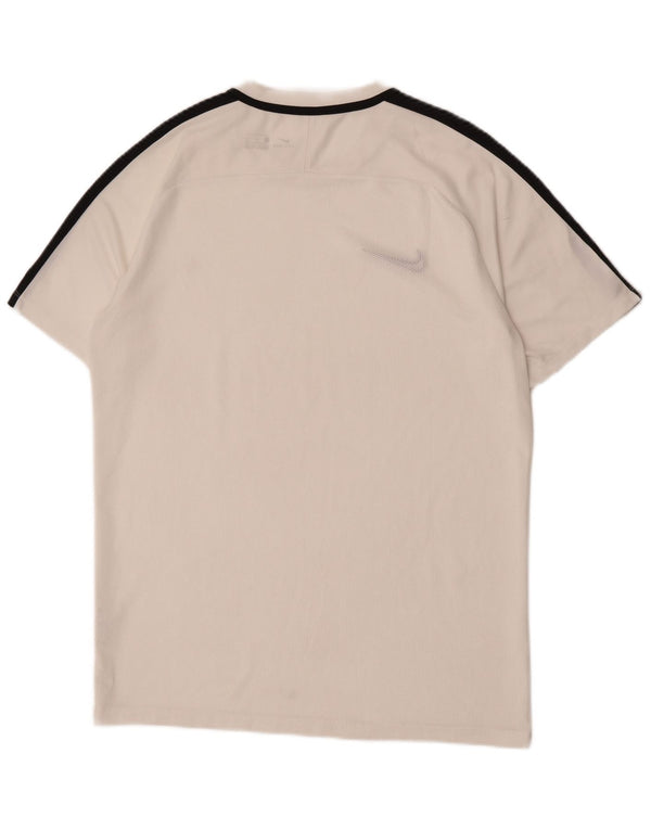 Męski T-shirt Nike Dri Fit, duży, biały, poliestrowy blok kolorów