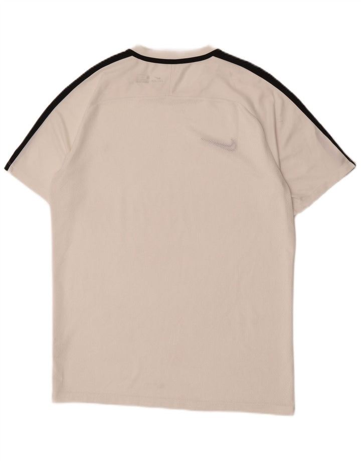 Męski T-shirt Nike Dri Fit, duży, biały, poliestrowy blok kolorów