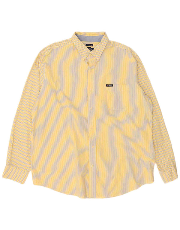Koszula męska Chaps Easy Care XL, żółta, bawełniana w prążki