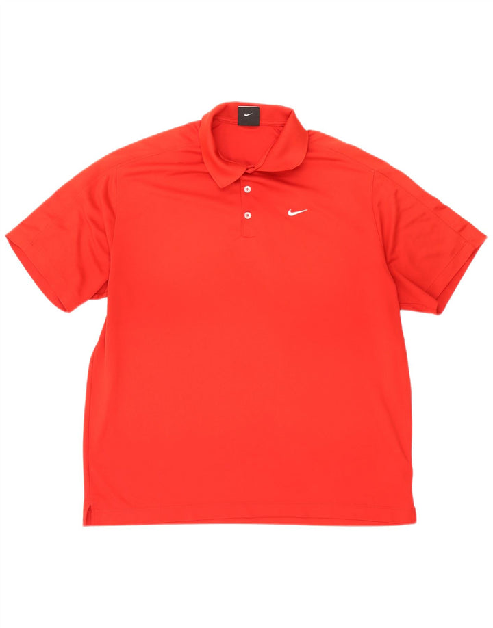 Męska koszulka polo NIKE Dri Fit UK 47/48 2XL Czerwony poliester