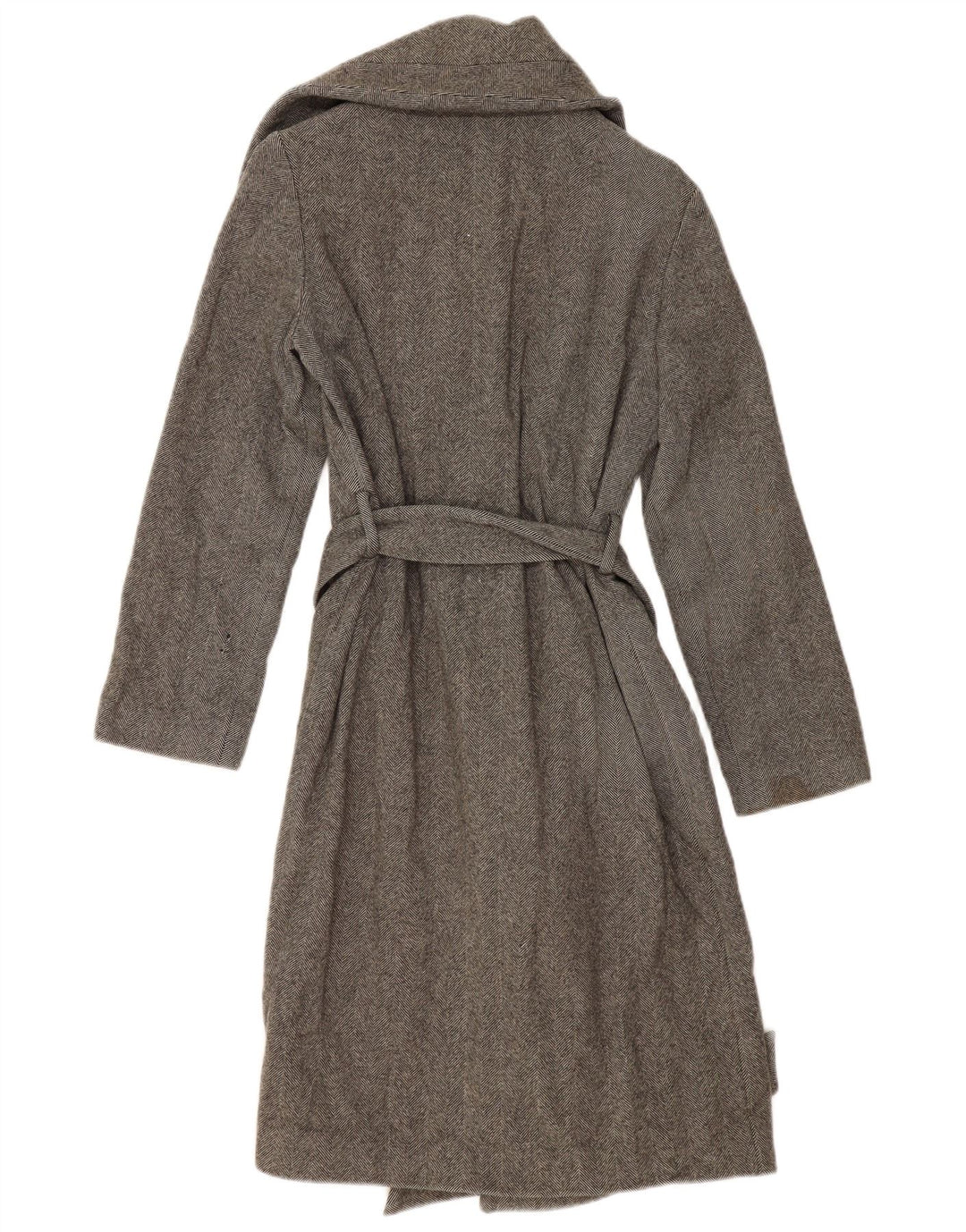 Płaszcz damski Aquascutum UK 8, mały, szary, wełna jagnięca w jodełkę