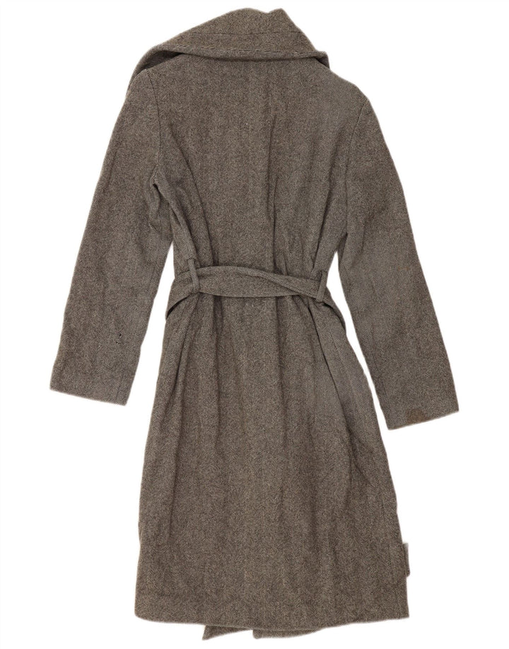 Płaszcz damski Aquascutum UK 8, mały, szary, wełna jagnięca w jodełkę