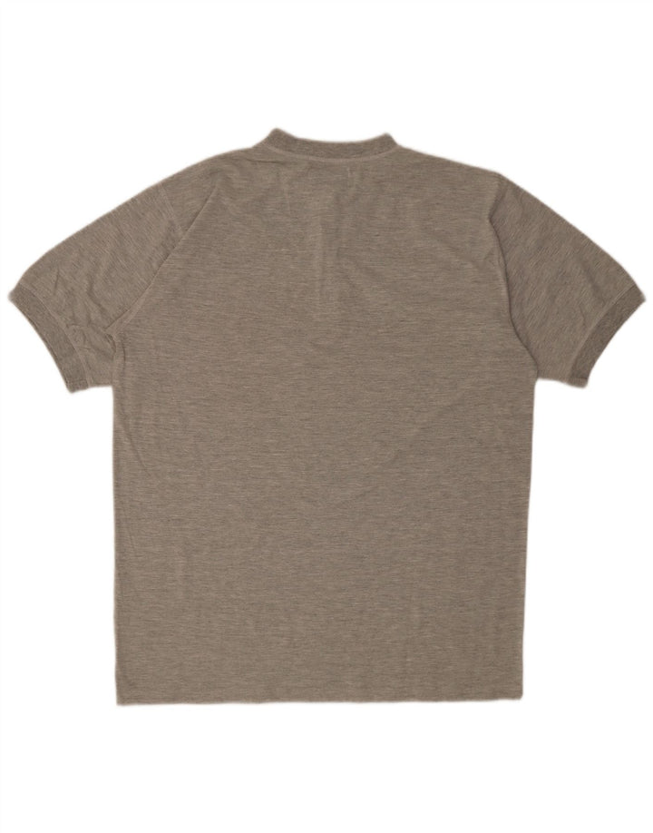 T-shirt męski w stylu vintage, 2XL, szara bawełna w plamki