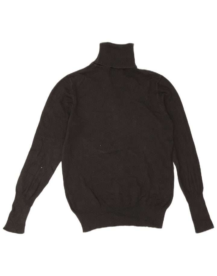 Sweter damski Zara z wywijanym dekoltem UK 14, duży, czarny