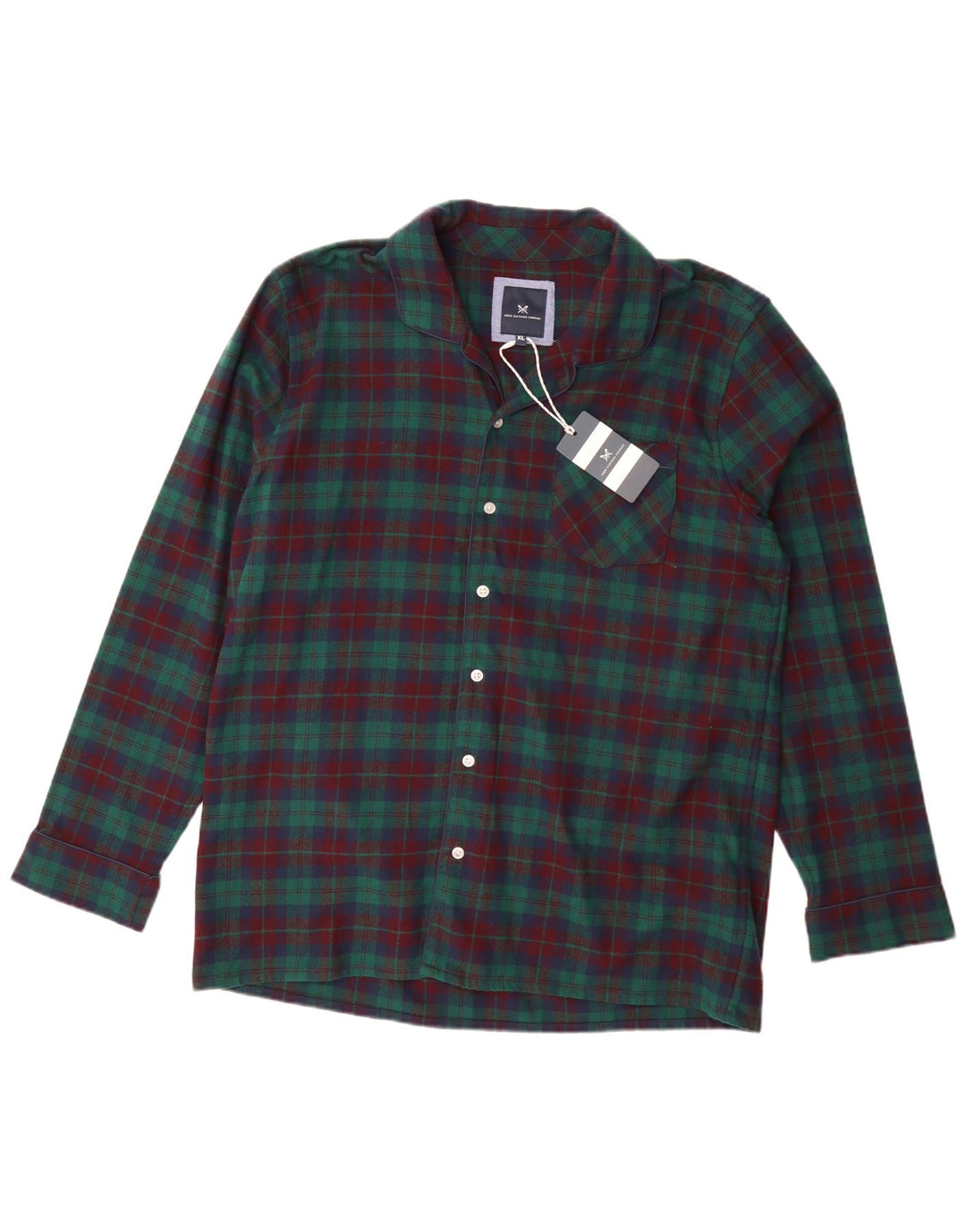 Crew Clothing Męska koszula flanelowa XL w wielokolorową kratę, bawełniana