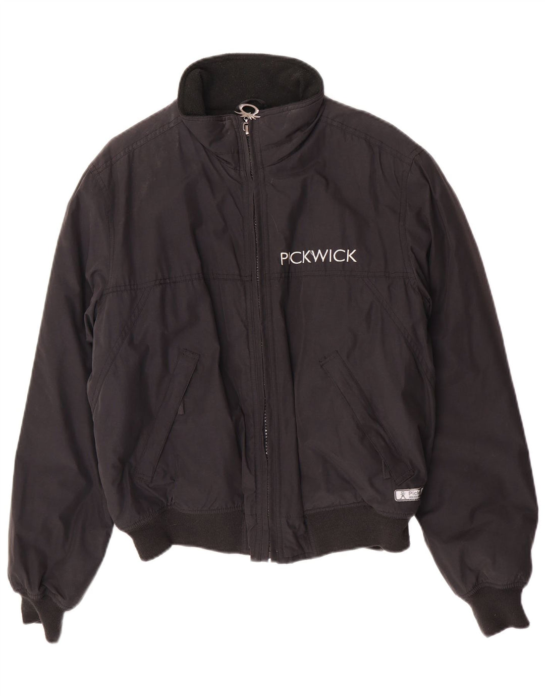 Męska wyściełana kurtka bomber Pickwick UK 38, średnia czarna bawełna