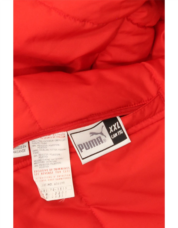 Męska dwustronna ocieplana kurtka Puma UK 44 2XL Granatowa, z blokami kolorów
