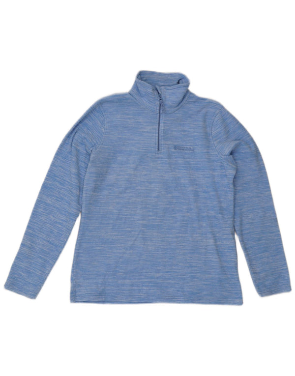 Damski sweter polarowy Mountain Warehouse z zamkiem błyskawicznym UK 14, duży, niebieski, nakrapiany